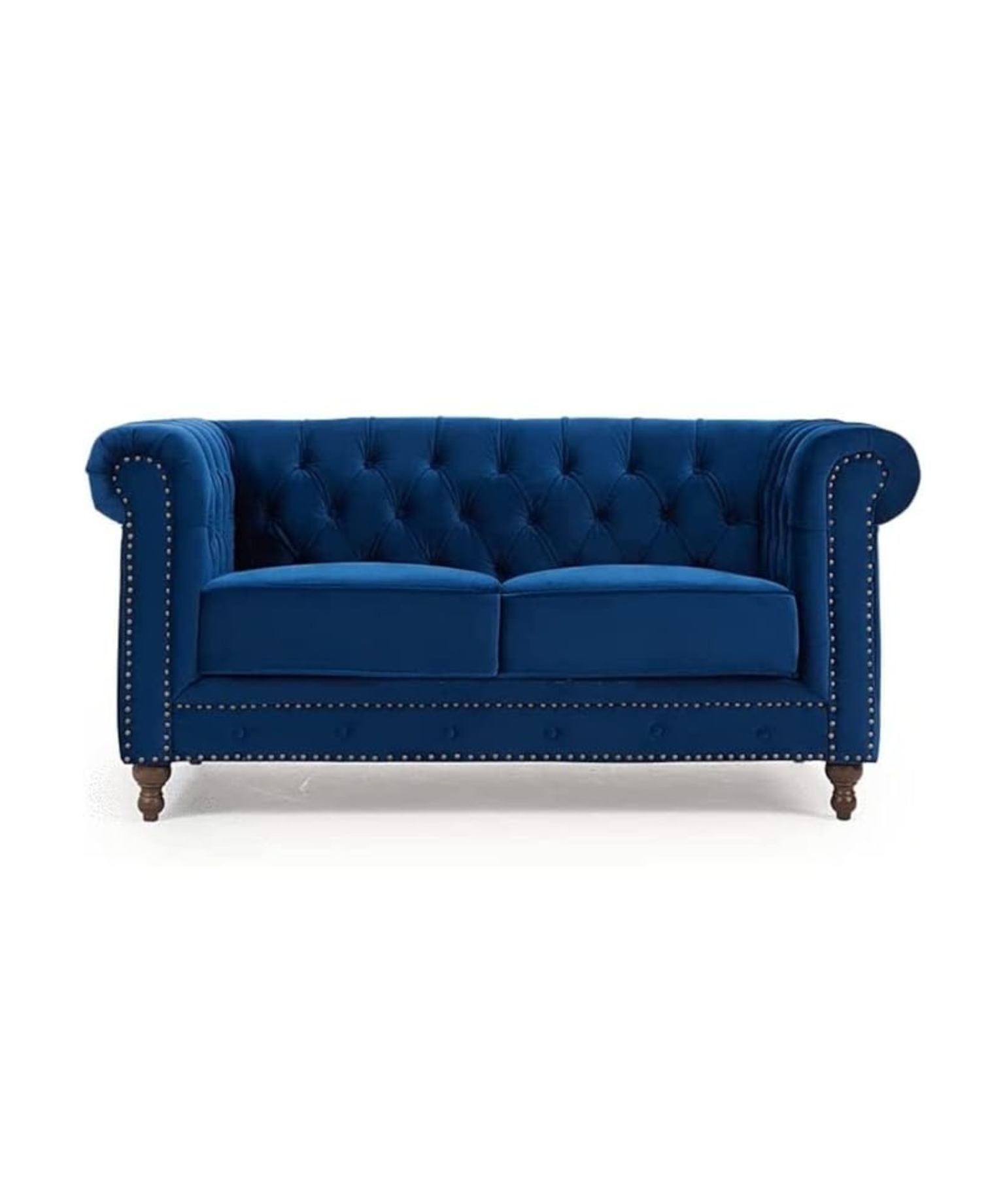 Elegant and Traditional 2 Seater Velvet Chesterfield Sofa Set