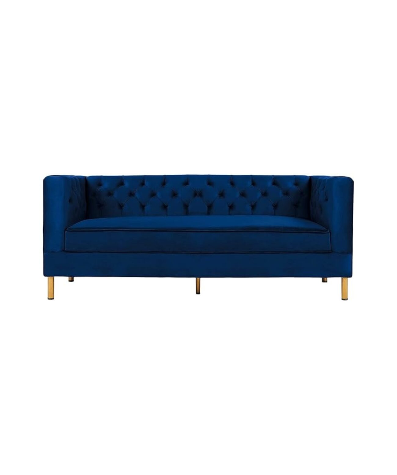 Modern & Beautiful 3 Seater Chesterfield Sofa Tufted Back Luxury and Traditional Sofa (Blue)