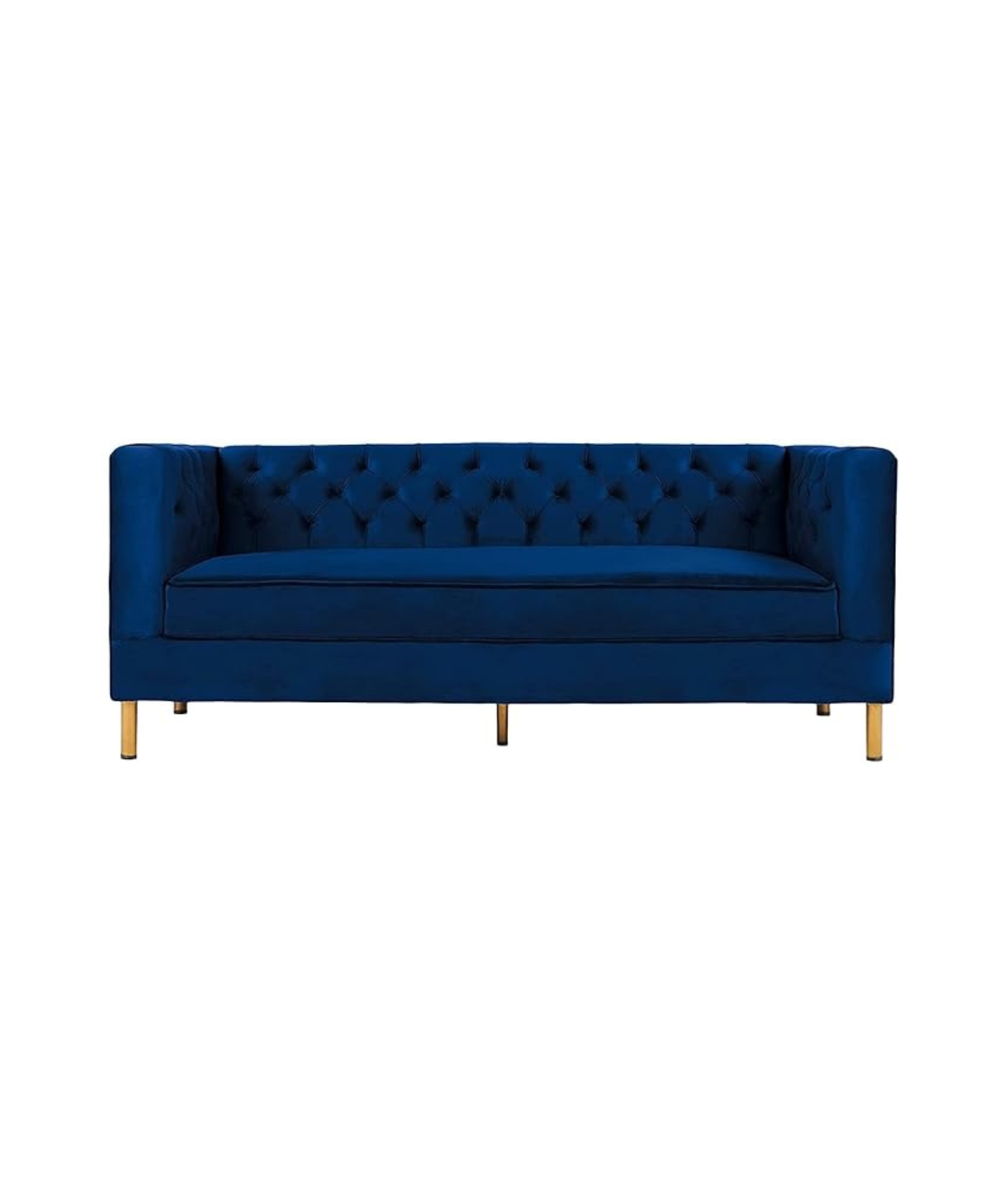 Modern & Beautiful 3 Seater Chesterfield Sofa Tufted Back Luxury and Traditional Sofa (Blue)