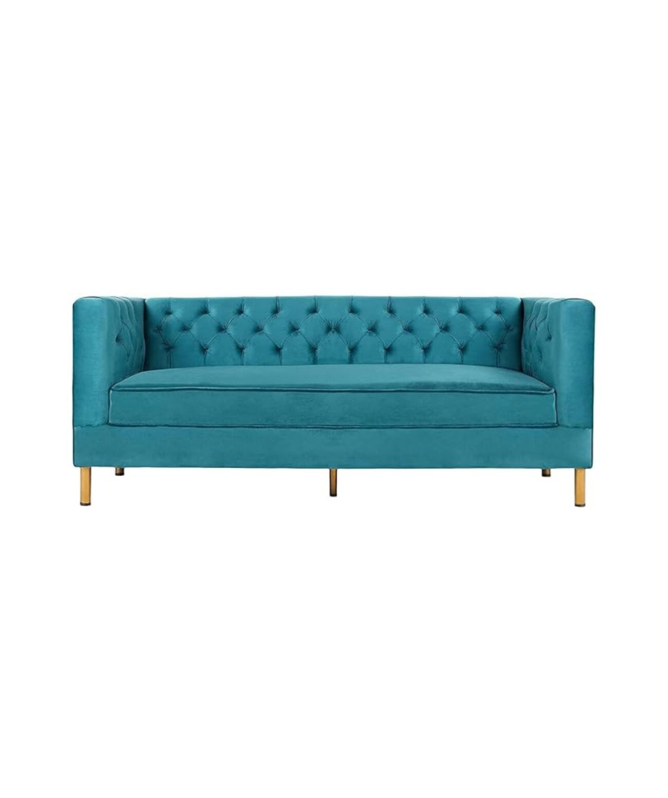 Modern & Beautiful 3 Seater Chesterfield Sofa Tufted Back Luxury and Traditional Sofa (Sky Bluee)