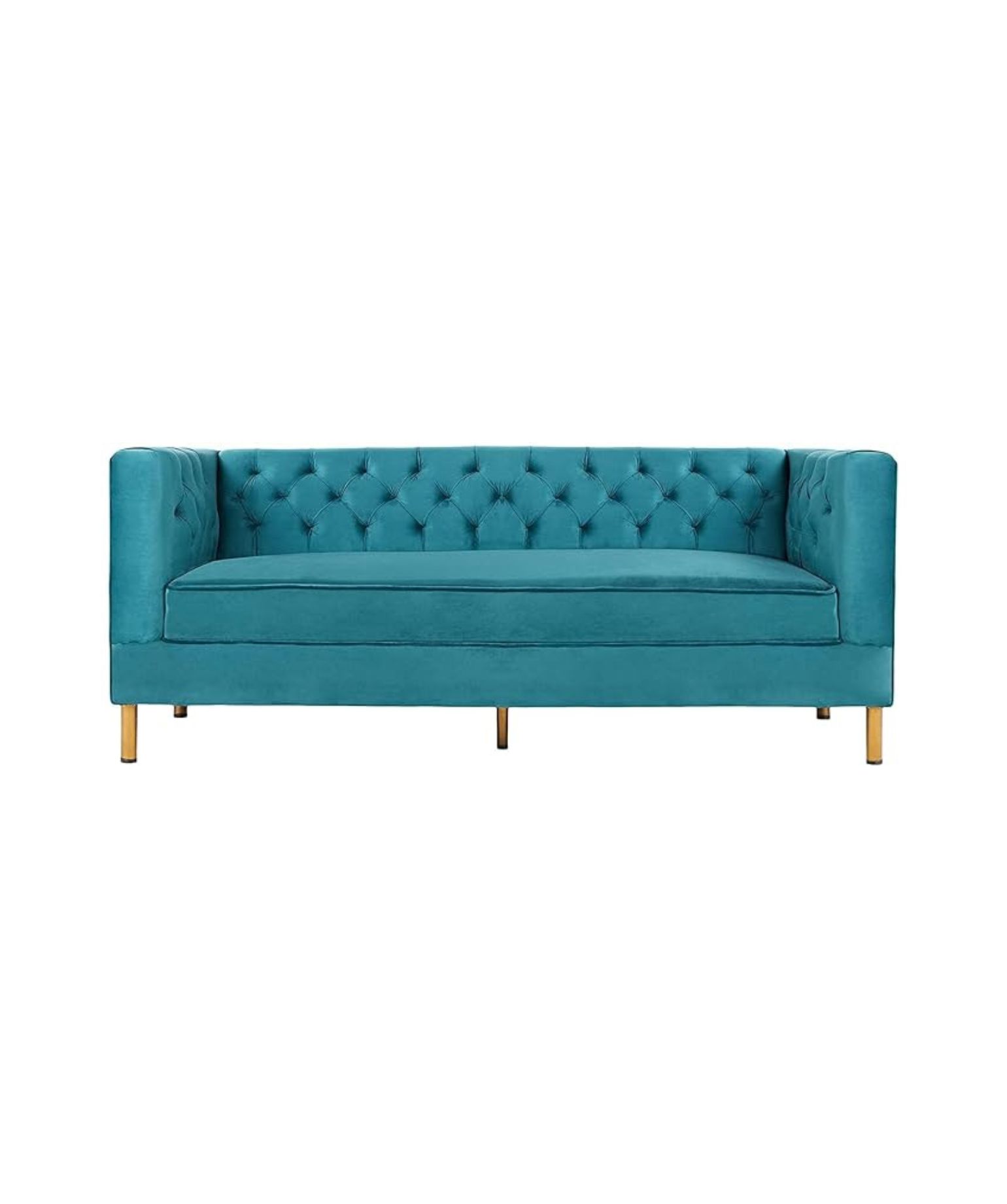 Modern & Beautiful 3 Seater Chesterfield Sofa Tufted Back Luxury and Traditional Sofa (Sky Bluee)