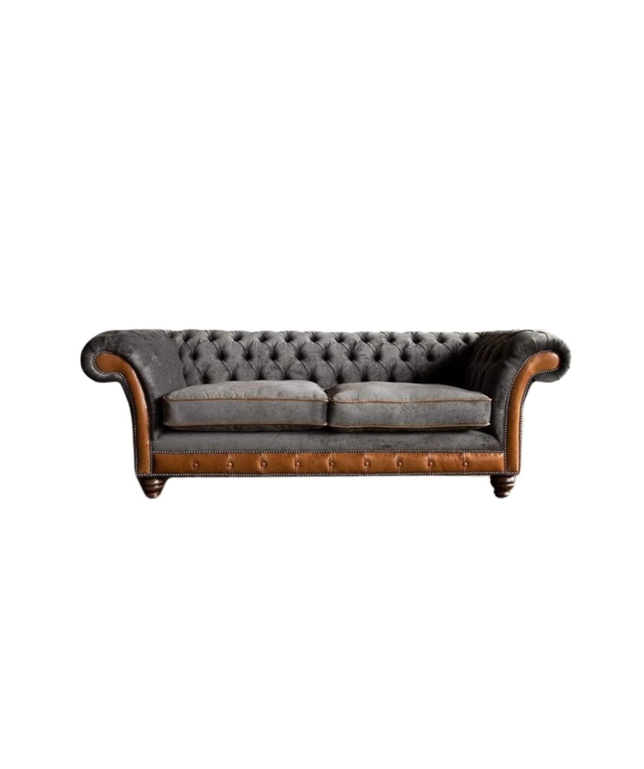 Modern Velvet Couch 3 -Seater Chesterfield Sleeper Sofa