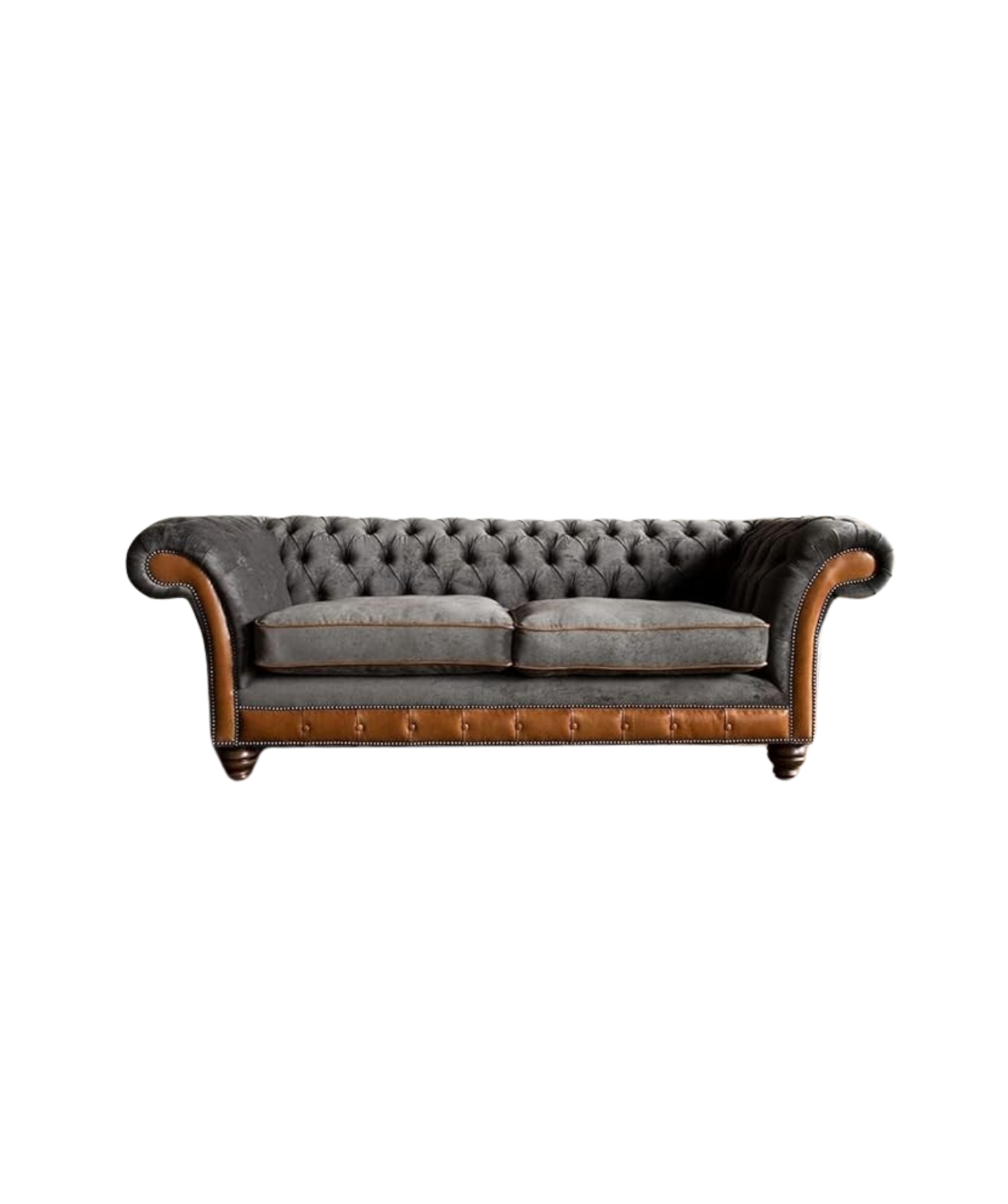 Modern Velvet Couch 3 -Seater Chesterfield Sleeper Sofa