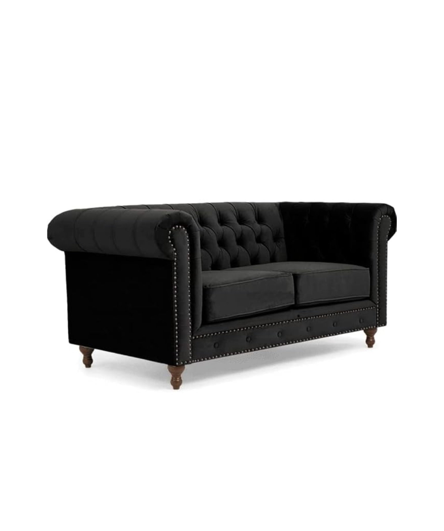Elegant and Traditional 2 Seater Velvet Chesterfield Sofa Set