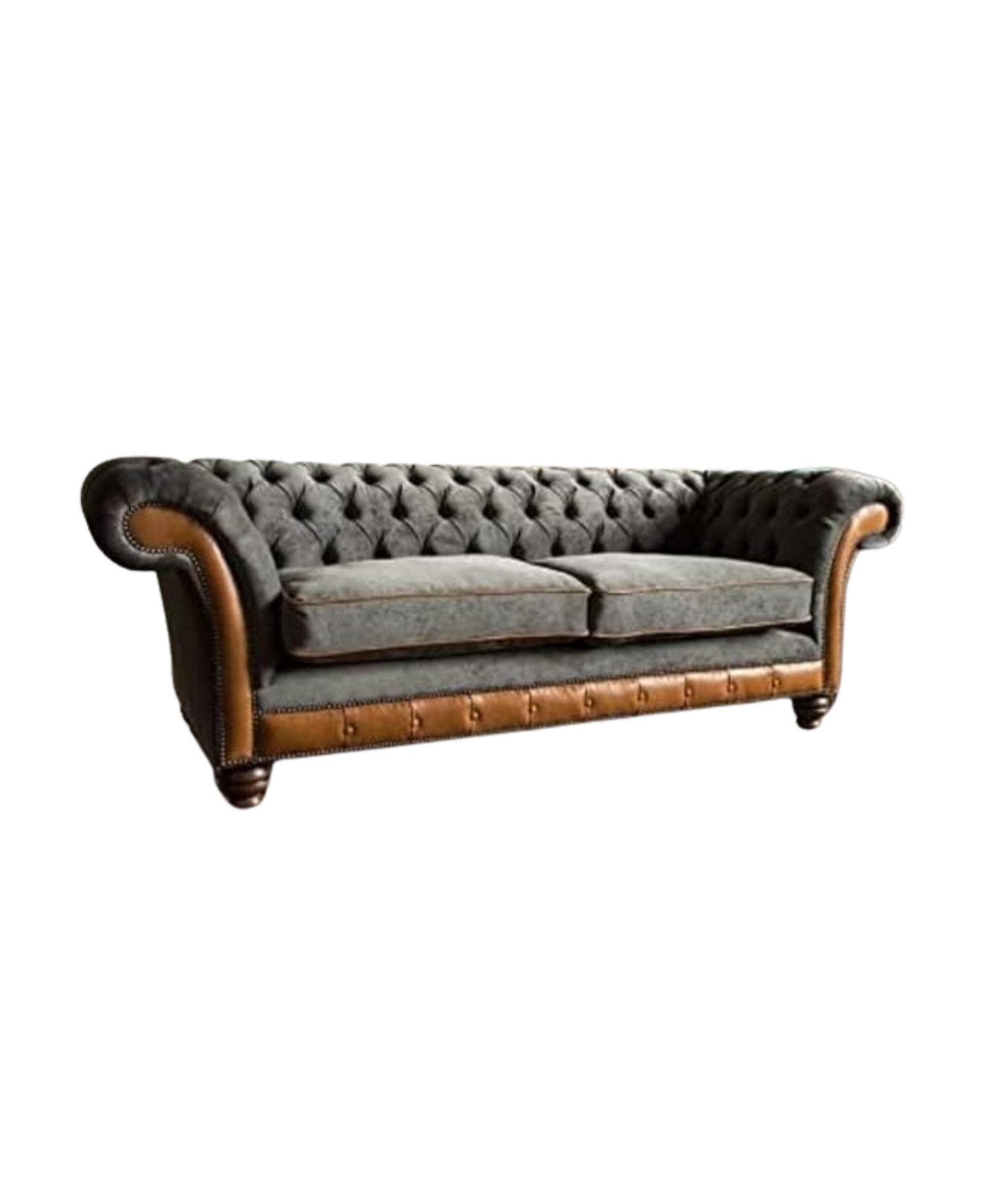 Modern Velvet Couch 3 -Seater Chesterfield Sleeper Sofa - Image 4