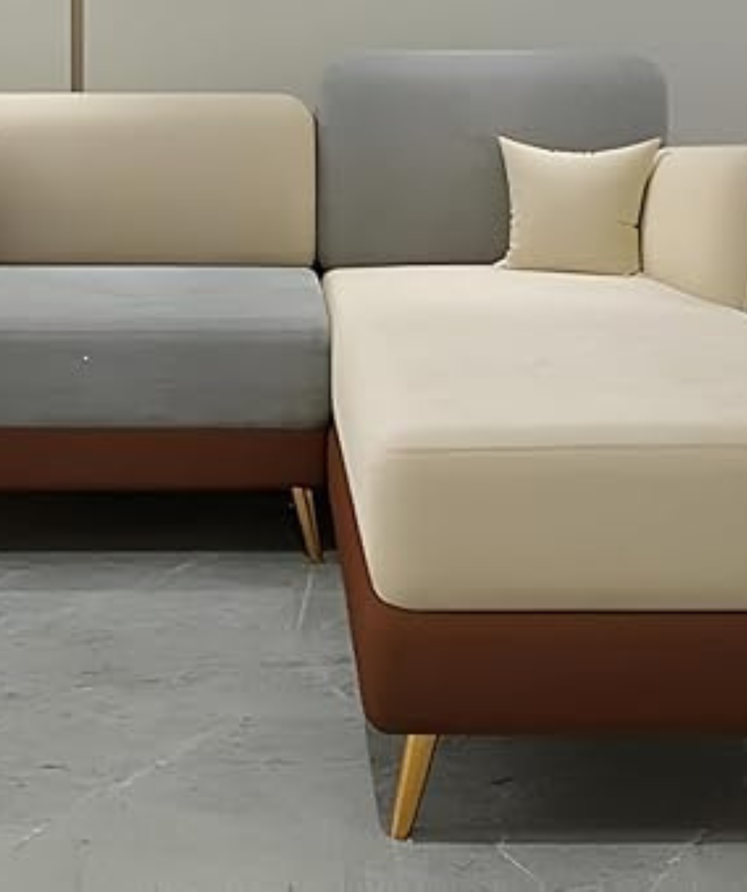 Stylish & Modern Heavy Duty & Luxurious Traditional 3 Seater Sofa (LHP 4 Seater Brown & Beige) - Image 4