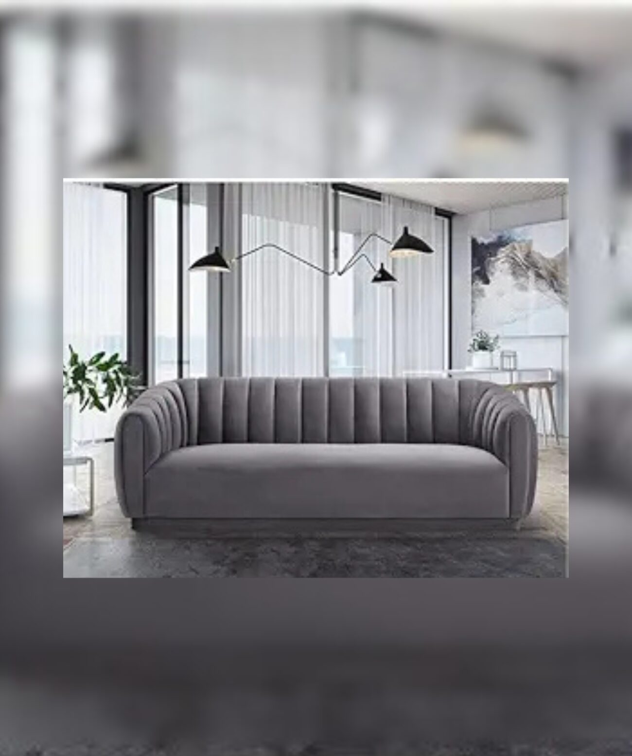 Stylish & Modern Heavy Duty & Luxurious Traditional 3 Seater Sofa (GREYY) - Image 4