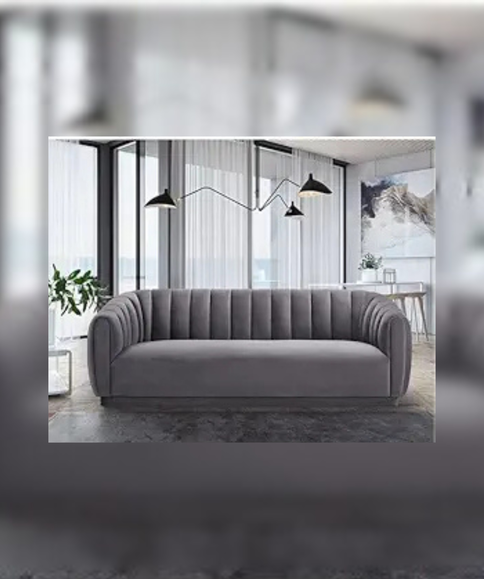 Stylish & Modern Heavy Duty & Luxurious Traditional 3 Seater Sofa (GREYY) - Image 4
