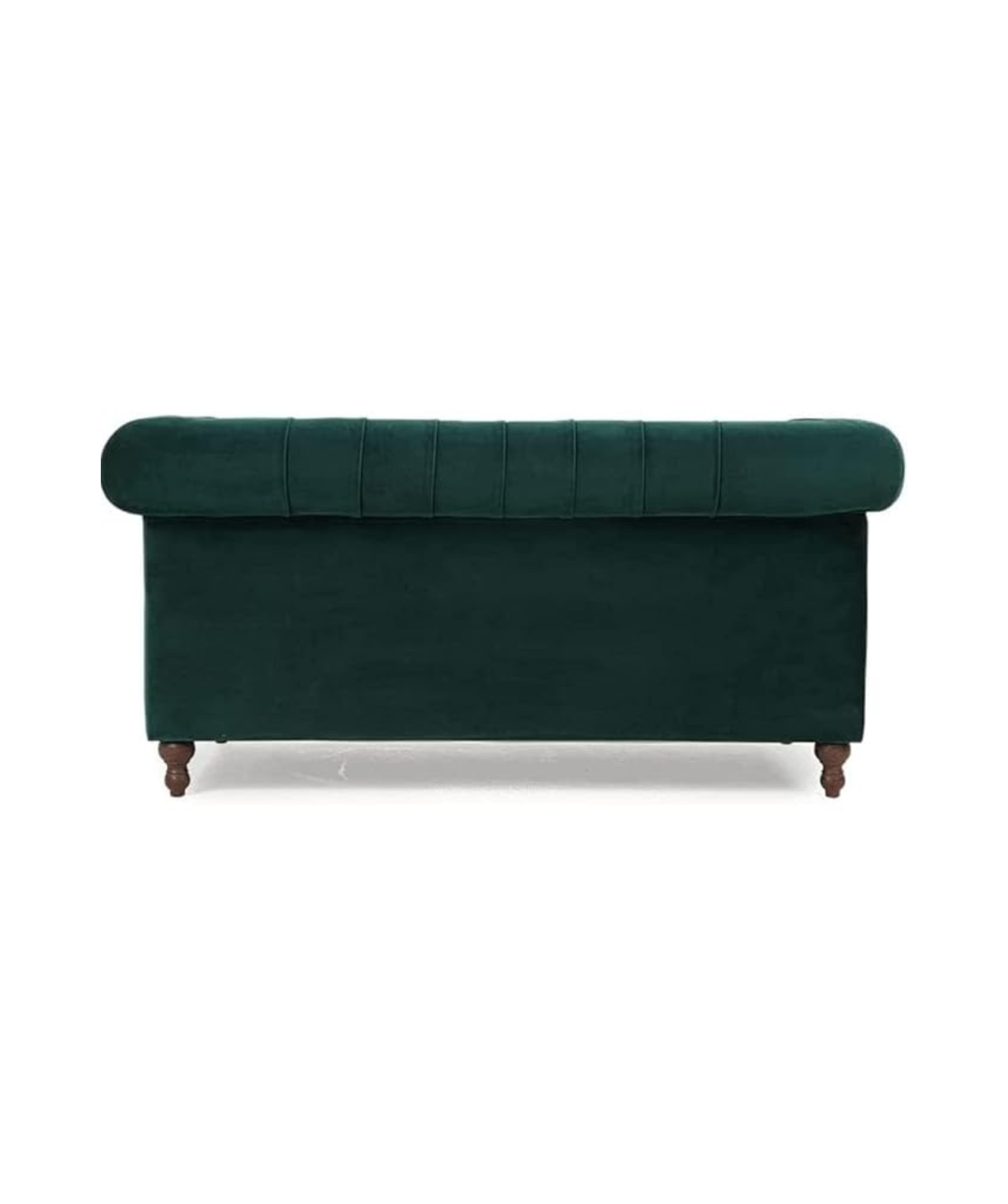 Elegant and Traditional 2 Seater Velvet Chesterfield Sofa Set (Green) - Image 3