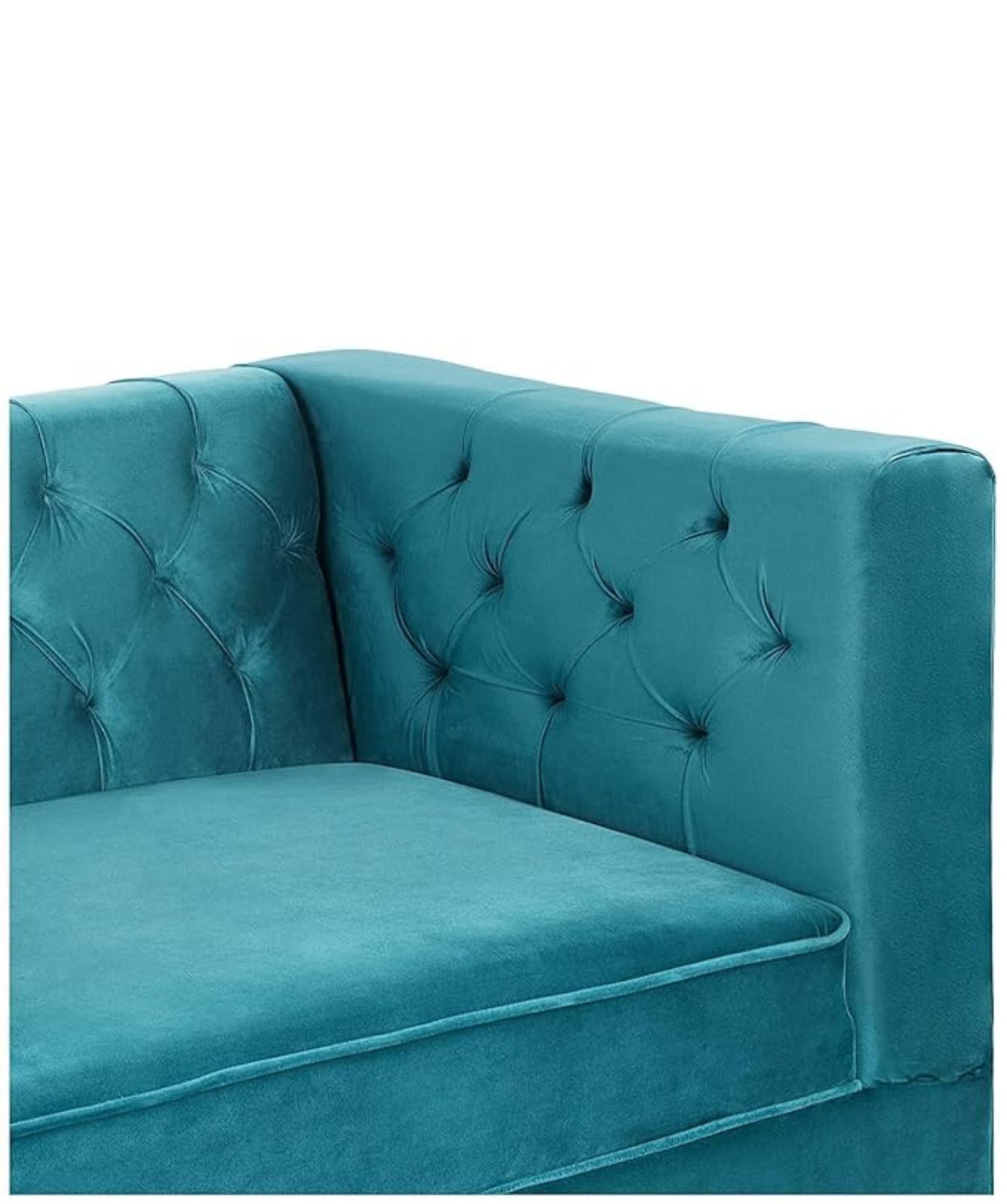 Modern & Beautiful 3 Seater Chesterfield Sofa Tufted Back Luxury and Traditional Sofa (Sky Bluee) - Image 3