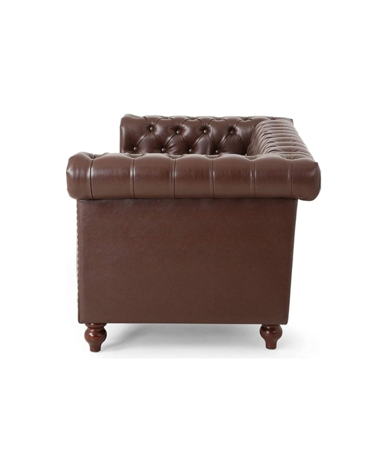 Elegant and Traditional 2 Seater Chesterfield Sofa Set (Brown) - Image 6