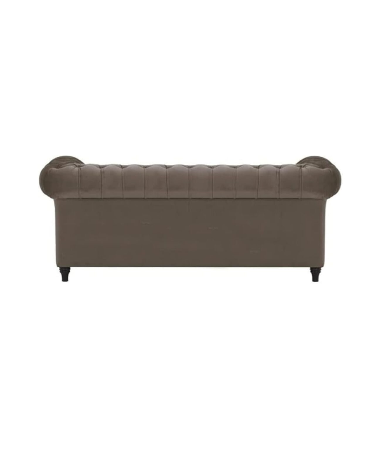 Elegant and Traditional 2 Seater Velvet Chesterfield Sofa Set(Dark Grey) - Image 4