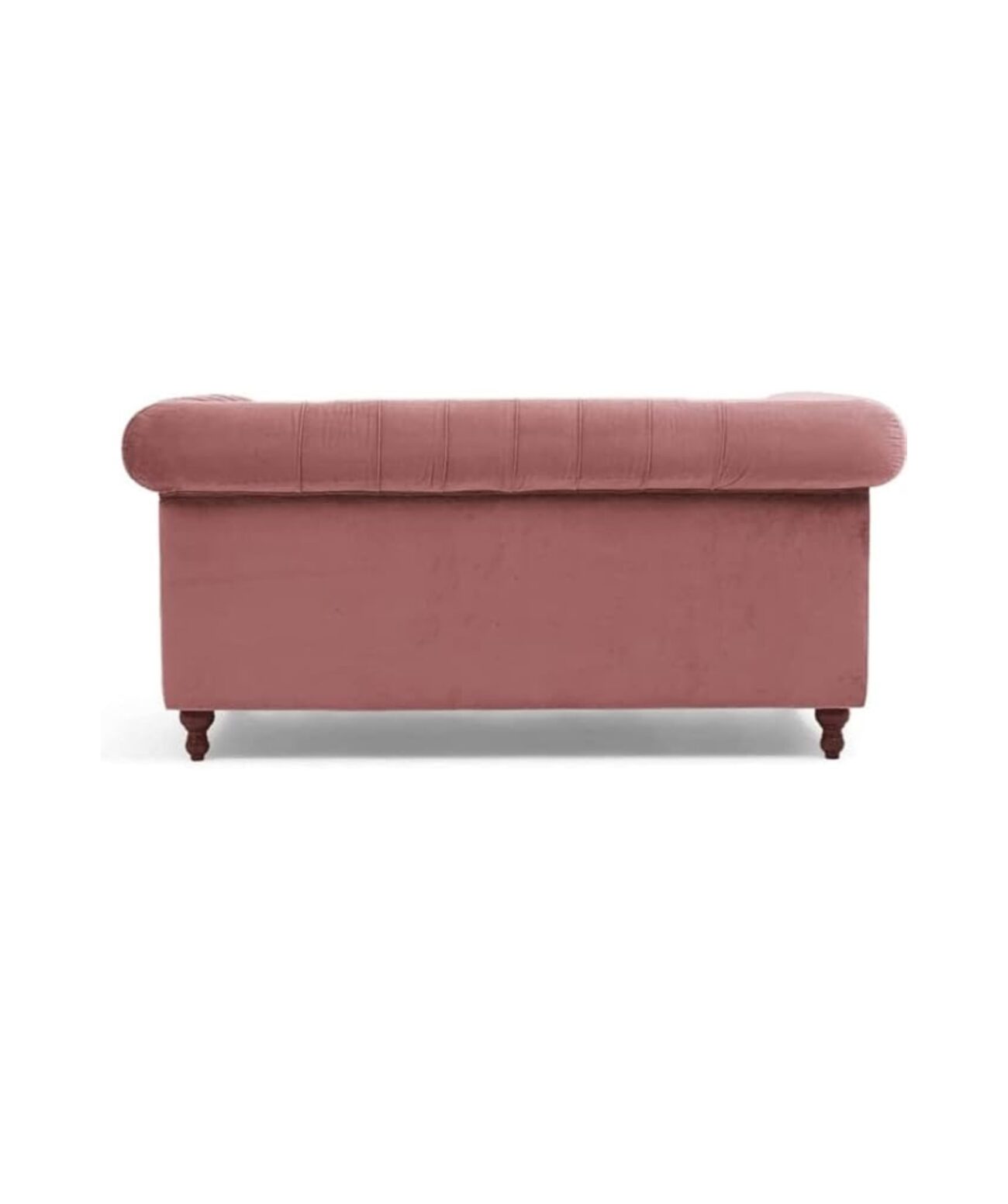 Elegant and Traditional 2 Seater Velvet Chesterfield Sofa Set  (Pink) - Image 2