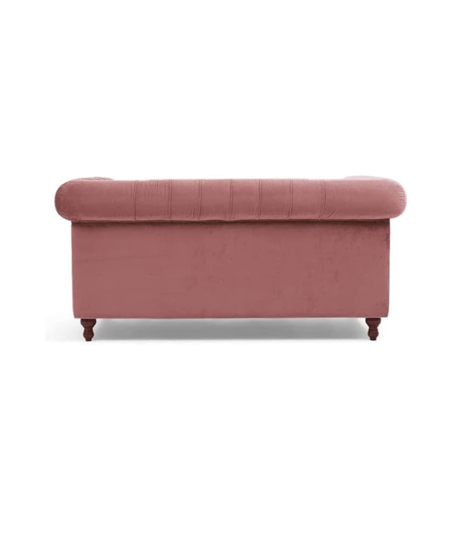 Elegant and Traditional 2 Seater Velvet Chesterfield Sofa Set (Pink) - Image 2