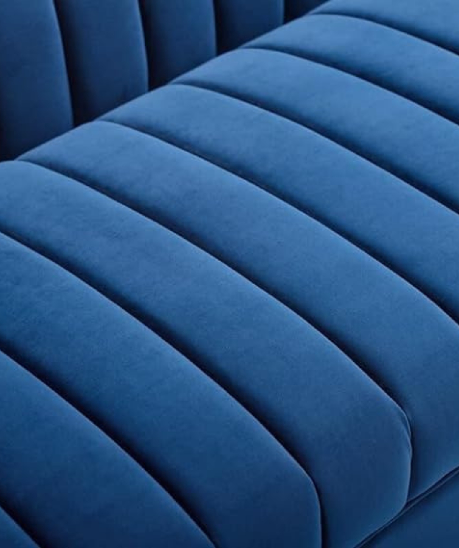 Luxurious & Traditional 3 Seater Hand Made Tufted Chesterfield Sofa & Wooden Leg Velvet for Sofa (Blue) - Image 4