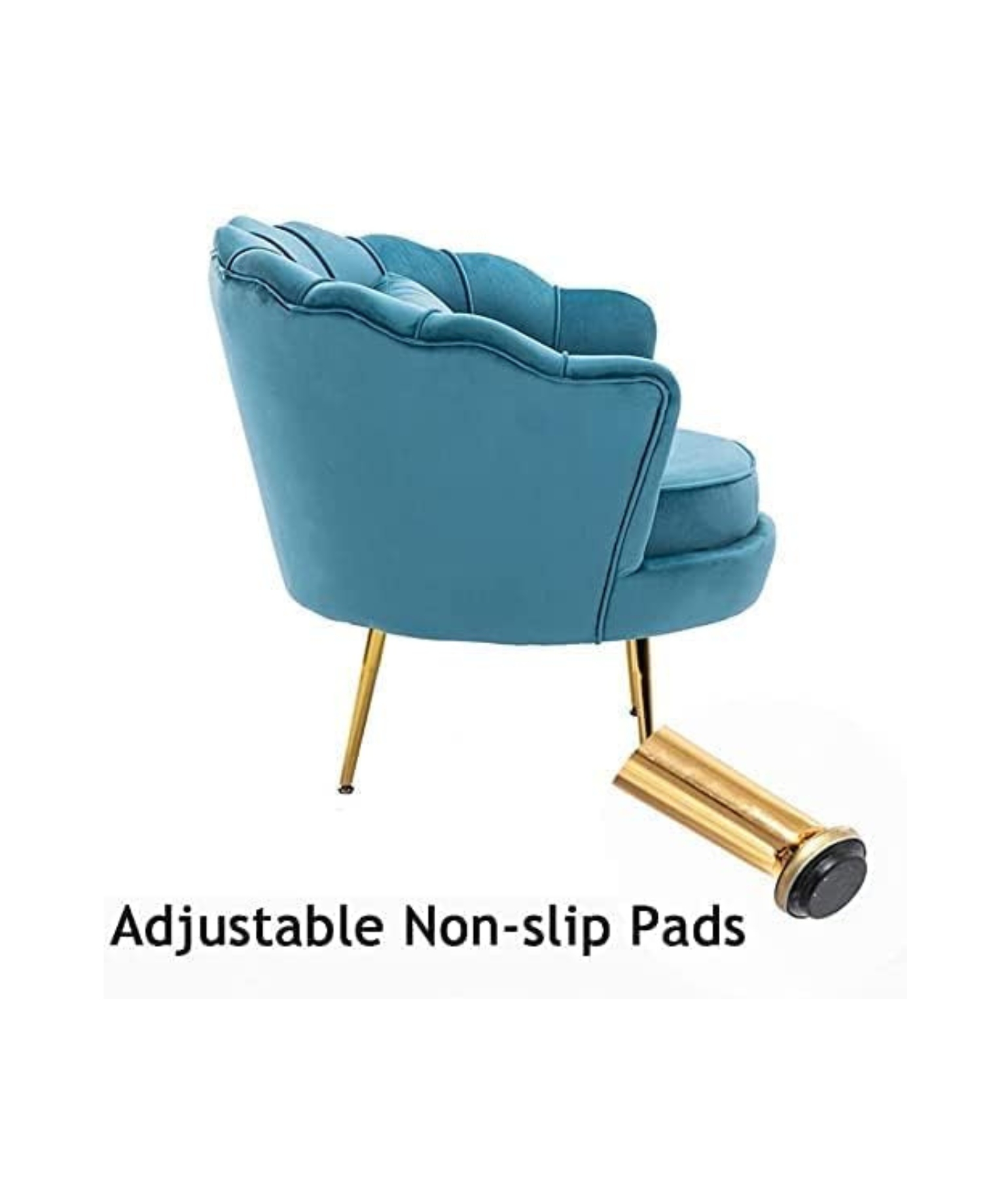 Traditional Sofa Set with Vertical Luxurious Chaise Tufting (Blue). - Image 2