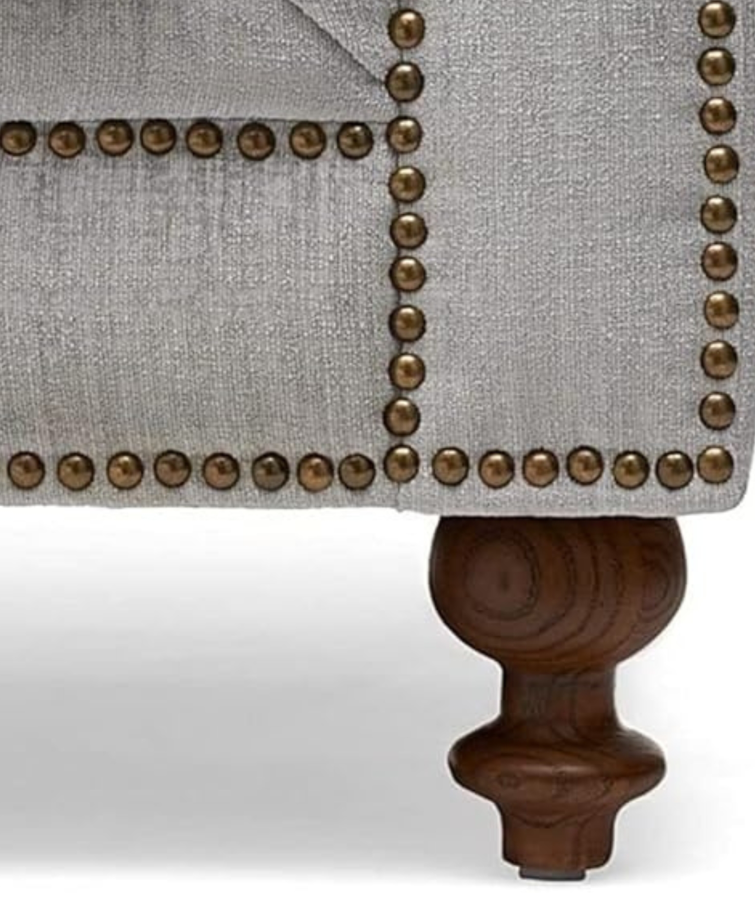 Elegant and Traditional 2 Seater Velvet Chesterfield Sofa Set (Light Grey) - Image 2