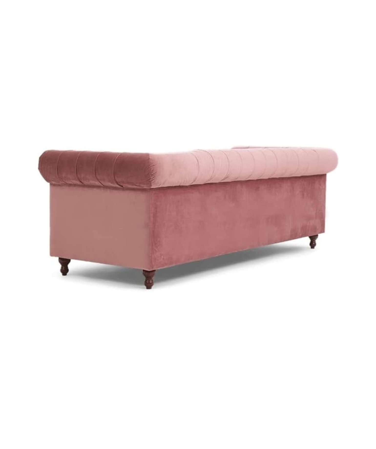 Modern & Classic Luxurious 3 Person seat Fabric & Velvet Tufted Chesterfield Luxury Sofa (Rose Pink). - Image 5