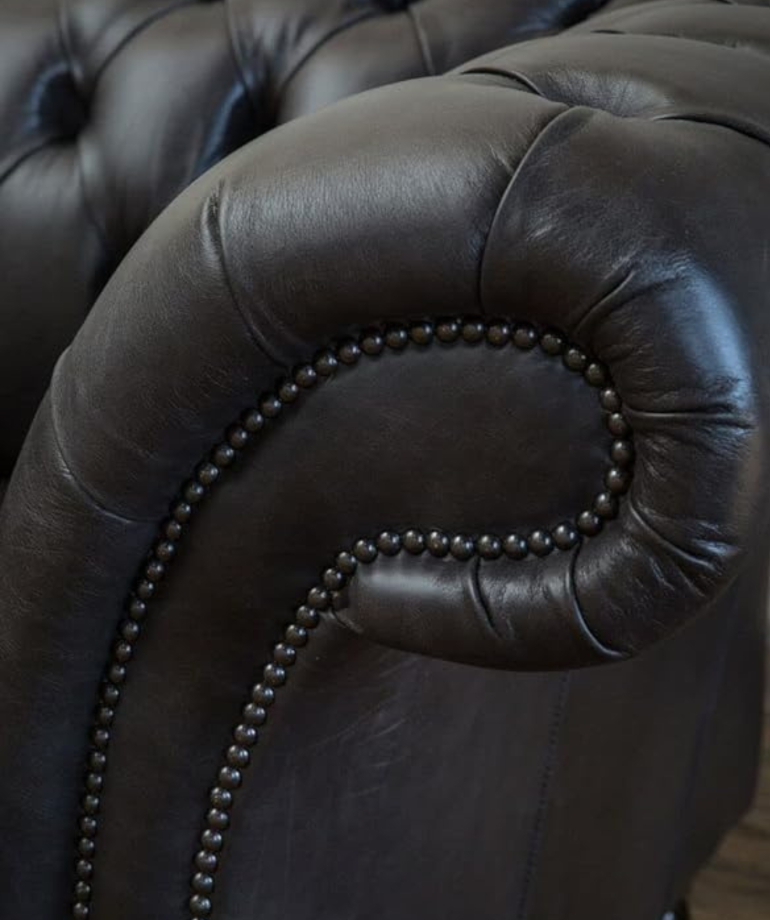 Modern and Traditional 3 Seater Sofa Comfort Valvet & Fabric Chesterfield Sofa (Blackk) - Image 5