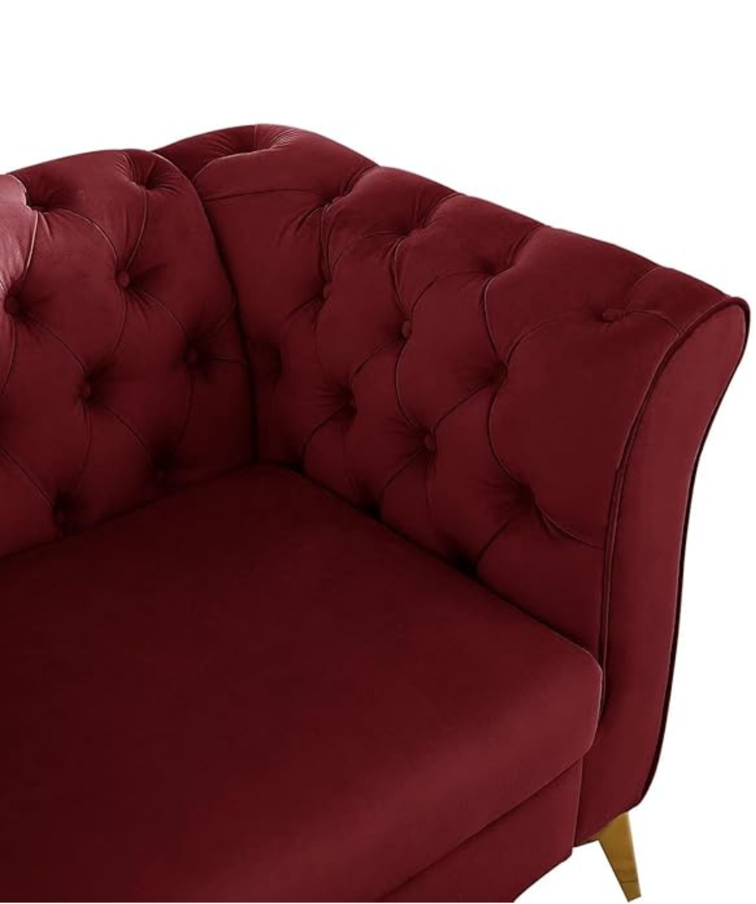 Modern Velvet Couch 3 -Seater Chesterfield Sleeper Sofa (Pink) - Image 5