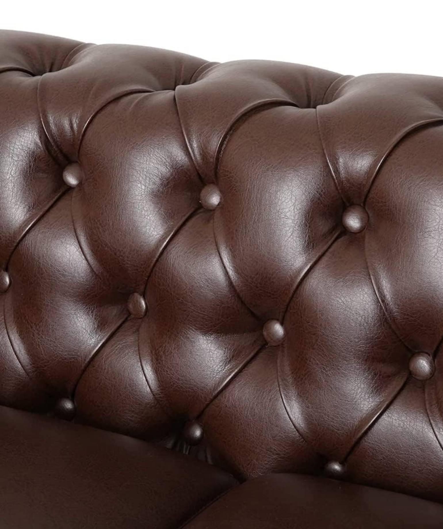 Elegant and Traditional 2 Seater Chesterfield Sofa Set (Brown) - Image 2