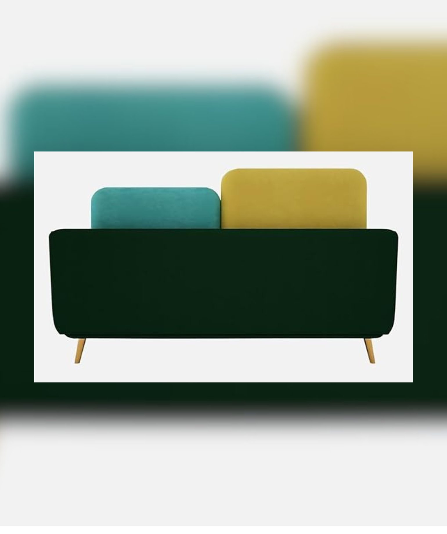 Stylish & Modern Heavy Duty & Luxurious Traditional (2 Seater Sky Blue & Green) - Image 4