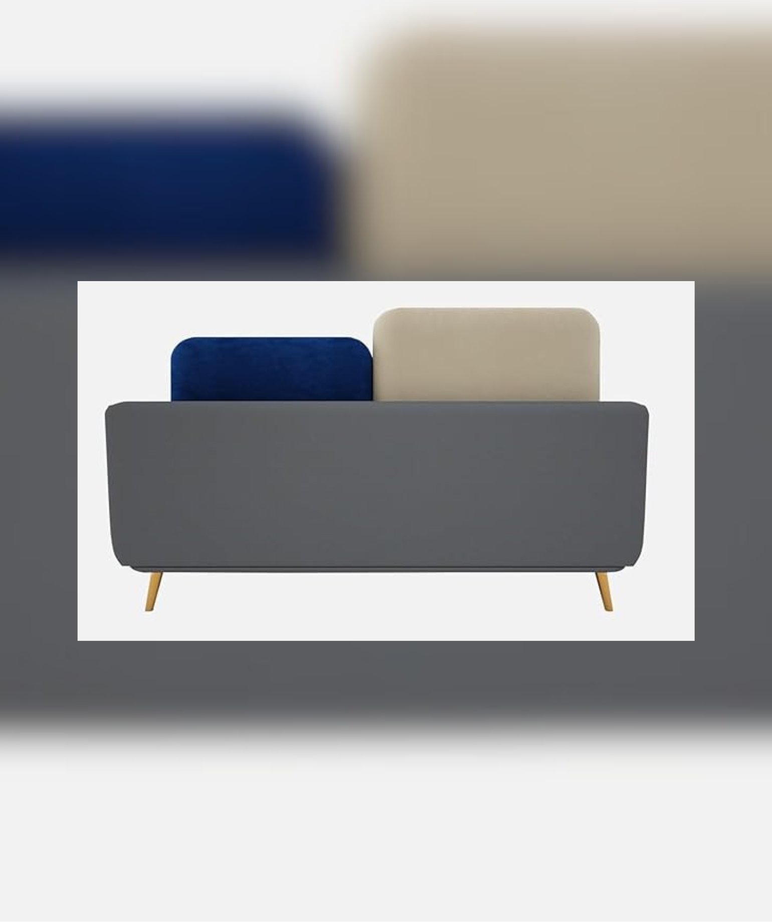 Stylish & Modern Heavy Duty & Luxurious Traditional (2 Seater Blue & Beige) - Image 4