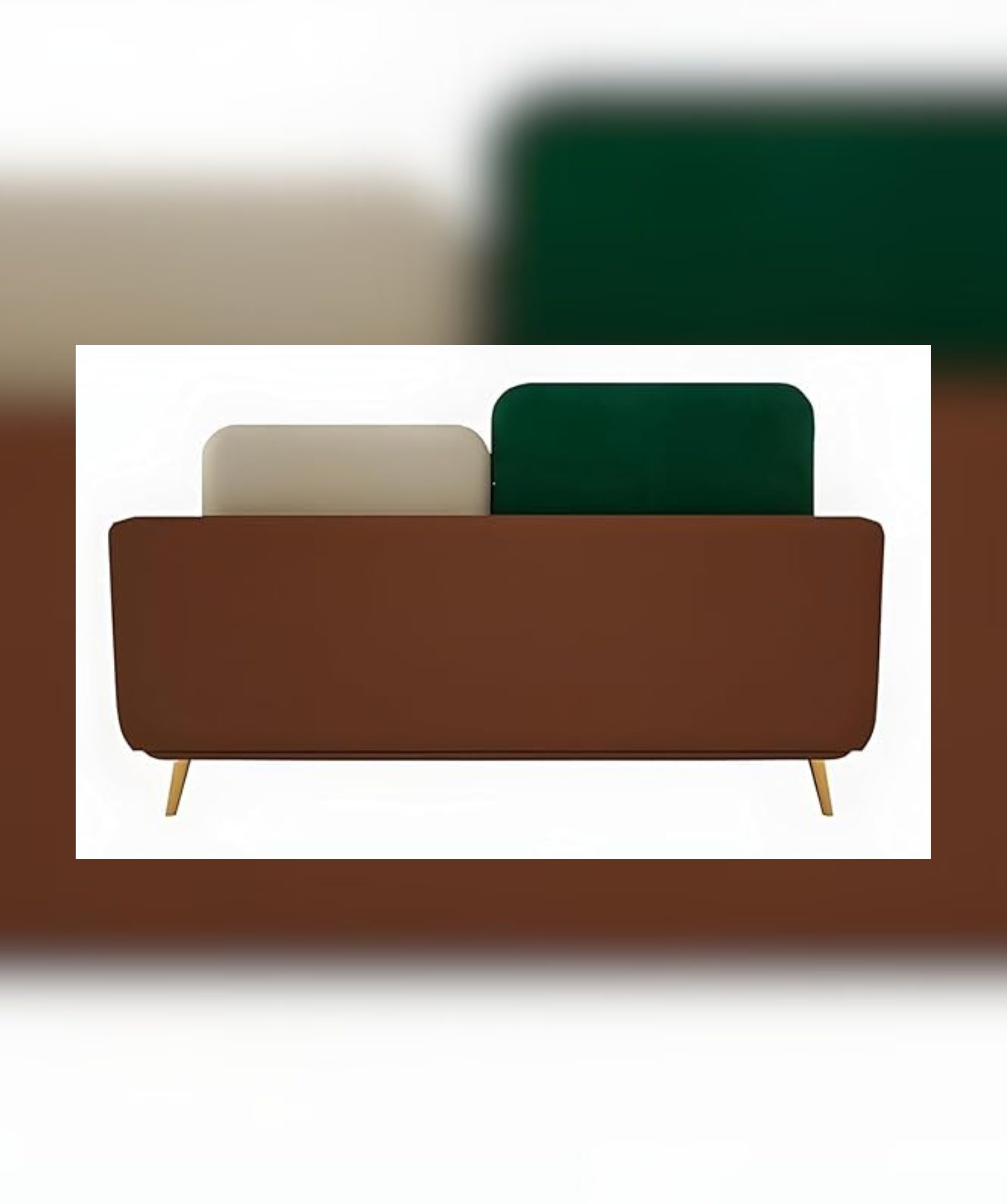 Stylish & Modern Heavy Duty & Luxurious Traditional (2 Seater Green & Beige) - Image 2