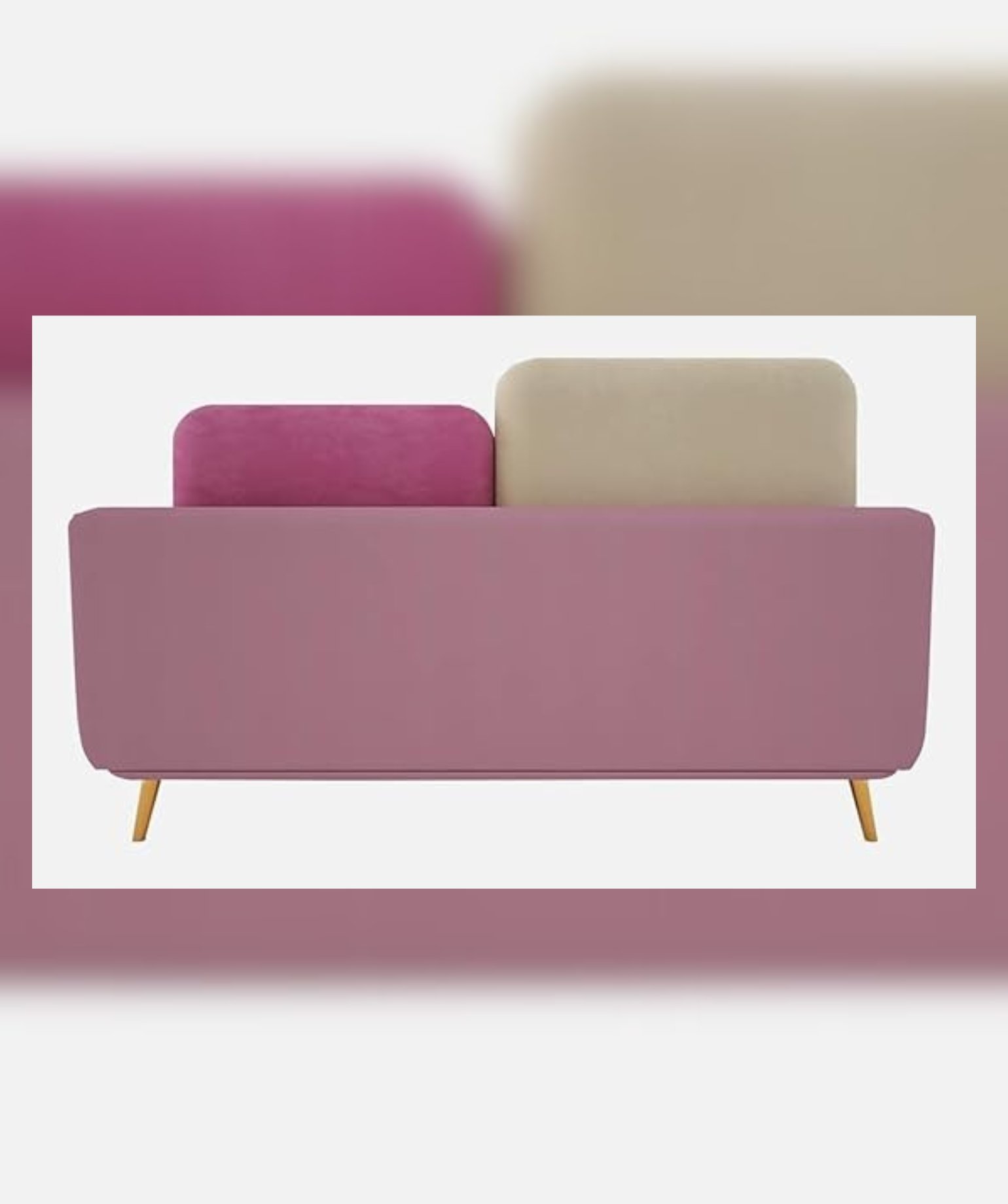 Stylish & Modern Heavy Duty & Luxurious Traditional (2 Seater Pink & Beige) - Image 2