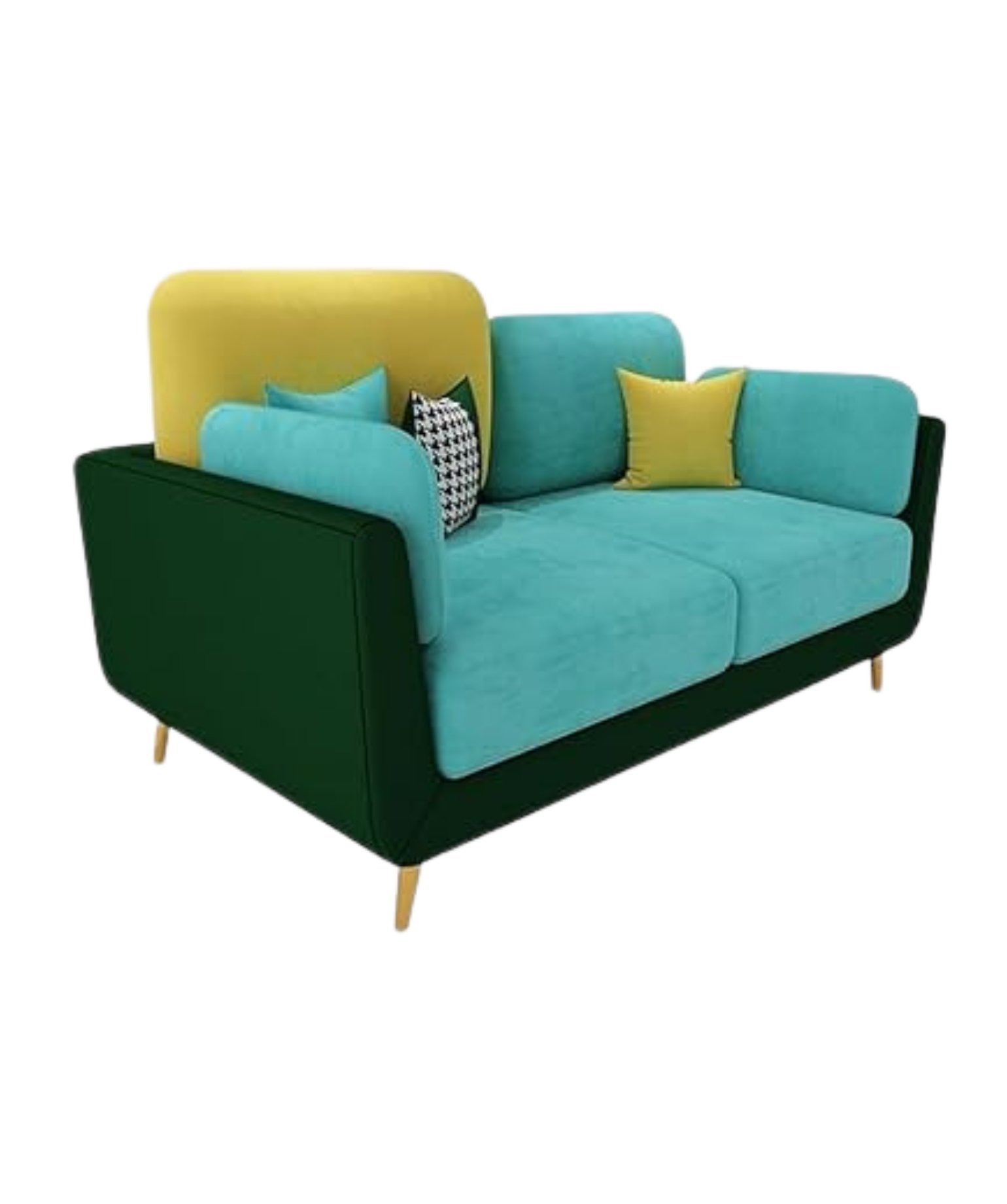 Stylish & Modern Heavy Duty & Luxurious Traditional (2 Seater Sky Blue & Green) - Image 2