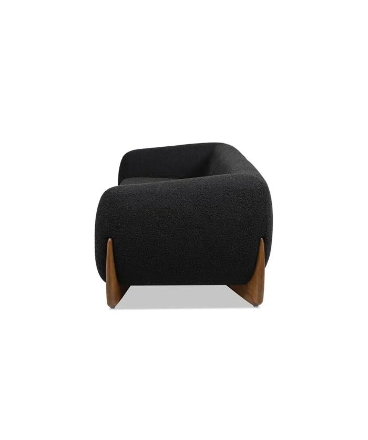 Velvet Contemperory Sofa with Cushion Chaise Lounge Sectional Sofa (Black) - Image 6