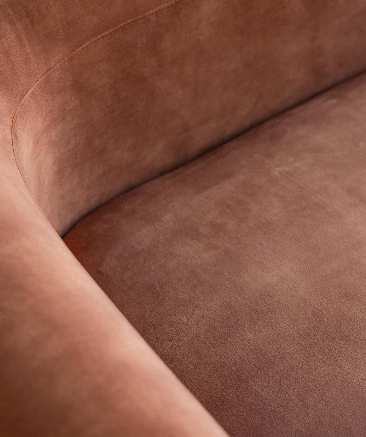 Luxury Modern Tight Curved Back Velvet Sofa (L-Shape Chaise, Brown) - Image 8