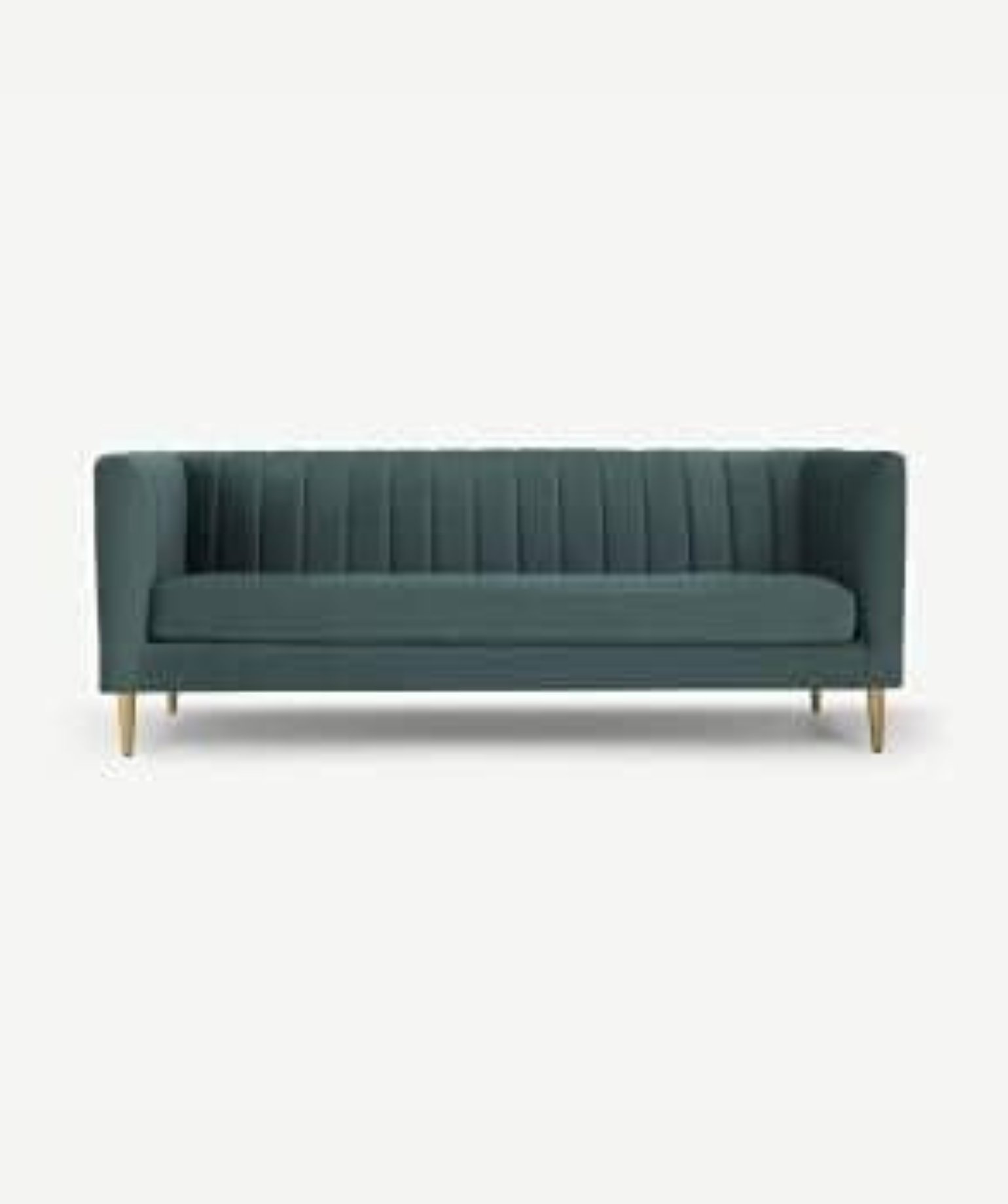 Solid Wood Vorfreude Three Seater Sofa Velvet in Marine Green (204D x 86W x 78H Cm) - Image 5