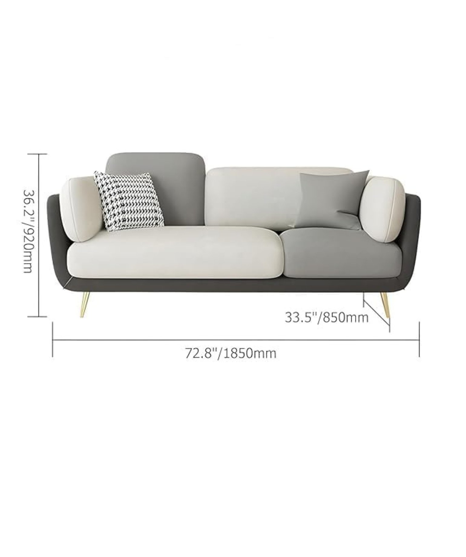 Stylish & Modern Heavy Duty & Luxurious Traditional 3 + 2 = 5 (Brown & Beige-L) - Image 2